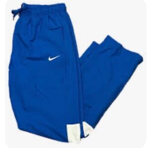 Nike Women Activewear Pants Blue Track Pants Logo Dri Fit Ankle Snap